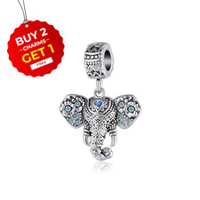 Elephant Dangle Animal S925