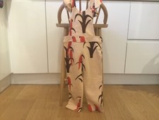 Mini Rodini Girls Parrot Frill Dungarees Jumpsuit Size 92 - 98 Cream and Red 