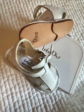 Dior Baby Dior White Baby Sandals 19/11cm W/Case V9