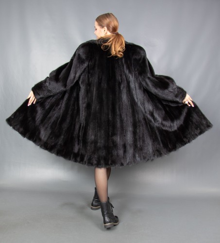 18654 gorgeous real black mink - 18654,