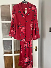 BNWT M&S ROSIE @ AUTOGRAPH RED FLORAL SATIN PYJAMAS 6 8 10 12 14 16 18