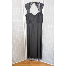 Scarlett Black Lace Dress Evening Gown Black Tie Maxi Size 14