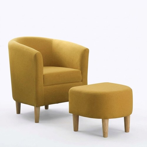 Mustard yellow tub chair - mustard,