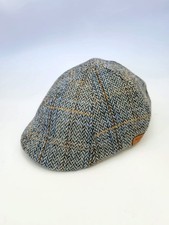 Flat Cap Tweed  with Elastic Back – 100% Wool  – Comfy