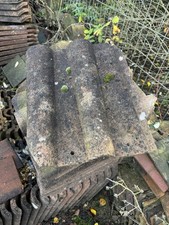 Rare Concrete Tapered Pan Tiles Red