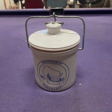 Vintage Homestead Wisconsin Dairy Cheese  Stoneware Crock Jar