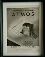 Art Deco Advert Atmos clock 1932 Original Framed 