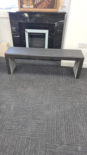 Classic limestone garden bench - garden,