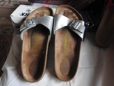 Betula / Birkenstock Madrid 40 / 7 standard width,  silver  straps