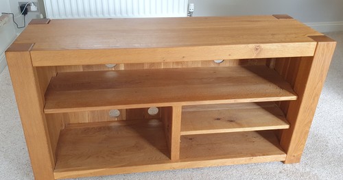 Solid oak entertainment tv - oak, /