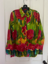 Artscape QVC New With Tag Size Small Floral Long Sleeve Printed