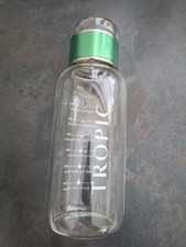 Glass Water Bottle 1 Litre Portable with Green Protective Sleeve