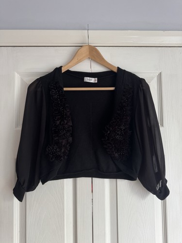 Quiz black embellished - , bolero