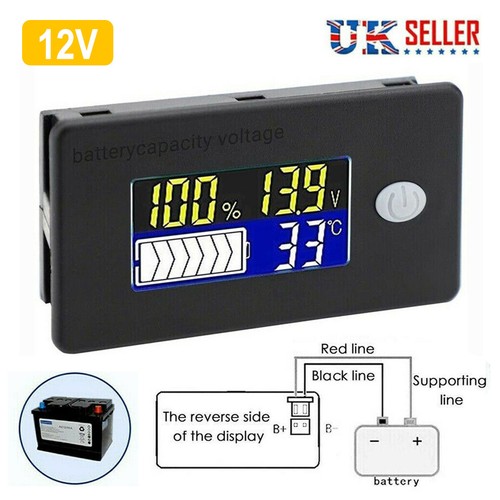 Lcd digital 12v battery - digital, charge