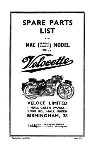 Velocette mac spring - velocette,
