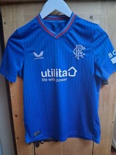 Glasgow Rangers Boys Blue Football Top .  Castore Junior Large