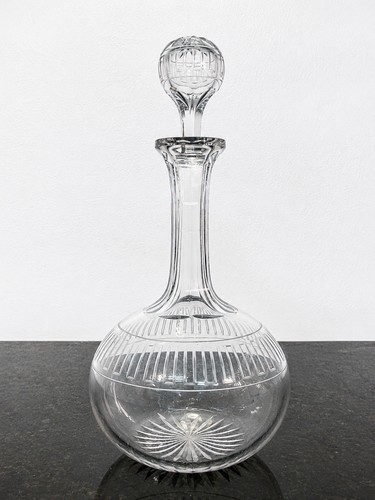 Victorian cut glass - cut, decanter