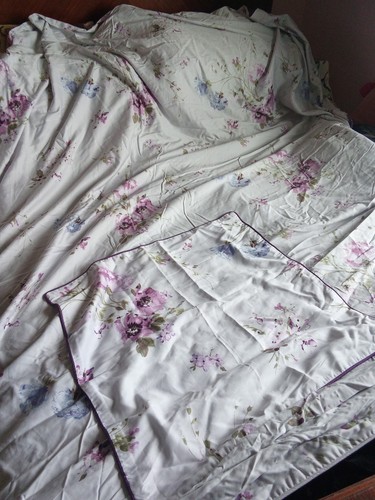 Dorma white purple cotton - white,