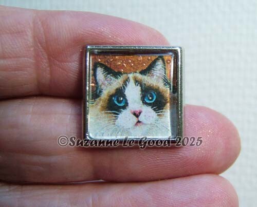 Ragdoll cat art - lapel, pin