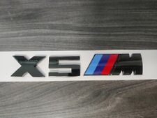 BMW X5M BLACK BADGE IN GLOSS BLACK, ADHESIVE, OEM+ ,For Rear boot