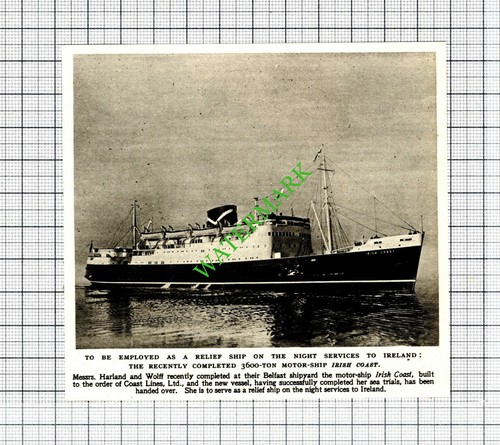 Irish coast ship - coast, harland