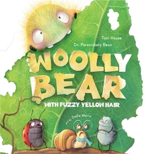 Woolly bear with fuzzy - bear, yellow