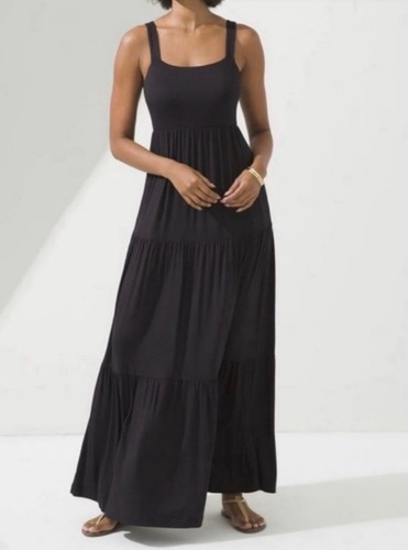 Soma black tiered maxi - tiered,