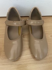 Girls Nude Beige Tan brown  Coloured Tap Shoes Uk1 Unbranded