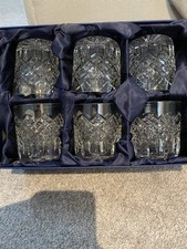 Stuart Crystal Blenheim Pattern Tumblers x 6 - NEW & BOXED Discontinued Vintage