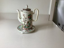 Beautiful Indian Tree Design Coffee pot And Stand by Coalport