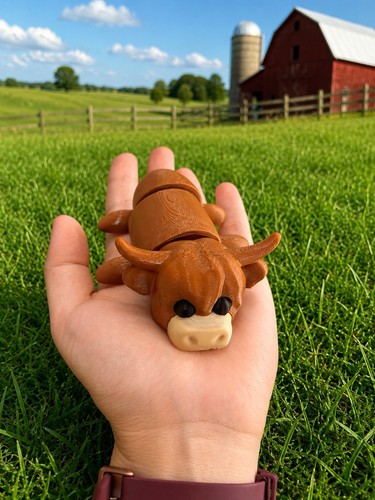 Printed highland cow - 3d,