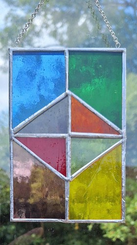 Stained glass panel - glass, panel.