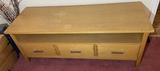 Solid Oak And Veneer TV Unit