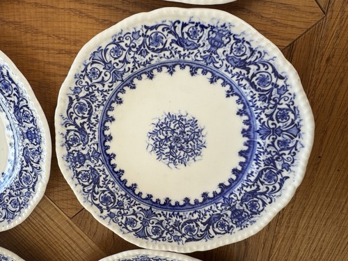 Coalport blue white china - x6,