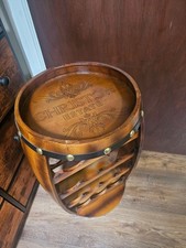 Wooden Wine Rack Barrel, Free Standing With Top, 14 Bottle Holder
