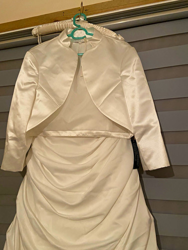 Ivory satin princess wedding - ivory,