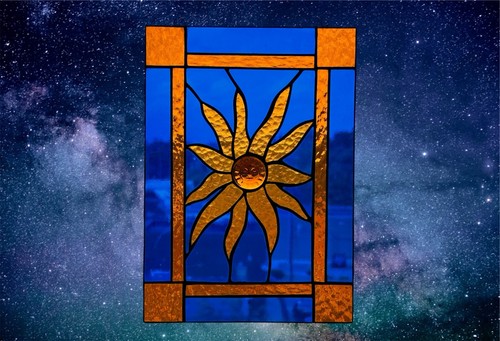 Stained glass universe star - stained,