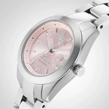 Lady's pink dial and stainless