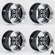 Autostar 14"x8" Kanji 4x114 et-5 alloys BLACK fit Toyota AE86 RWD Starlet Datsun