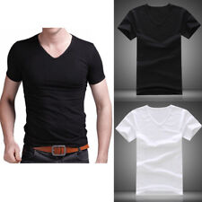 Men's V Neck Tops Tee Shirt