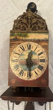 Antique VTG Dutch Wall Clock Hand Painted  (Friesian Warmink Wuba era)