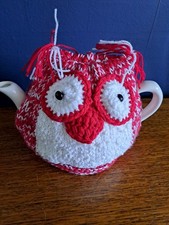 Hand Knitted Owl Tea Cosy Suitable for A medium Tea Pot 