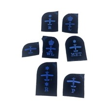 Joblot Royal Navy Rank/ Trade Badges Embroidered Blue On Black Unissued (D)