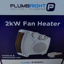 Plumb right 2kw Fan Heater New In Original Box With Manual Instructions