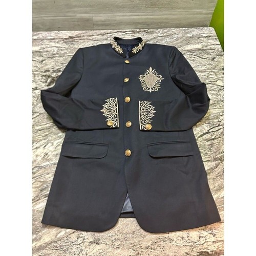 Handwork embroidered navy - embroidered,