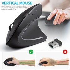 Anker 2.4G Wireless Vertical Ergonomic Optical Mouse 1600DPI 5-Button for Laptop