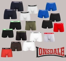 2 Pack Mens Lonsdale Trunks Boxer Short Boxers Pants Briefs Size XS- 4XL