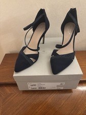 Ladies Carvela Lunar Navy Sparkly Suedette High Heel Shoes EU40