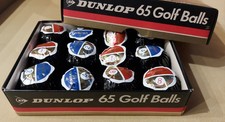 Box Of 12 Vintage MidCentury Dunlop 65 Golf Balls In Mint Condition Original Box