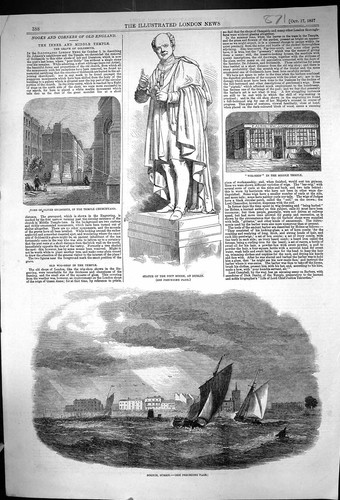 Old 1857 view bognor sussex - 1857,